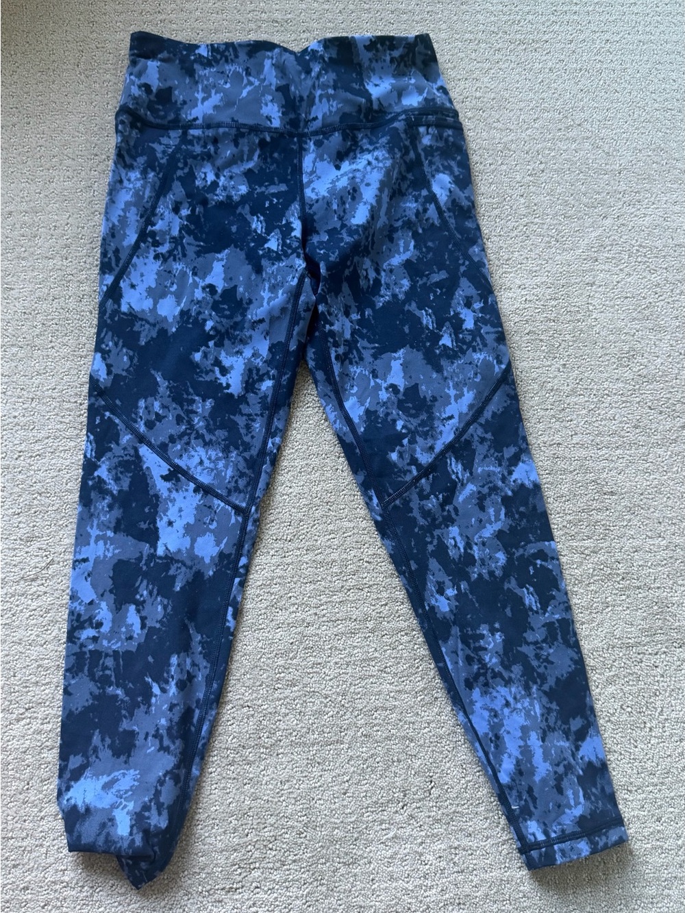 Sweaty Betty Blue & Navy Camouflage Kids Leggings